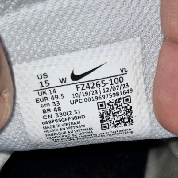 NIKE VAPOR EDGE SPEED 360 2 FOOTBALL CLEATS WHITE MEN\'S SIZE 15 W WIDE NEW